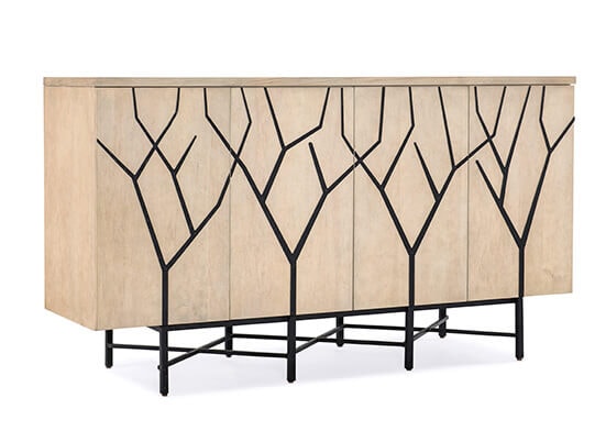 Melange branched four door entertainment credenza